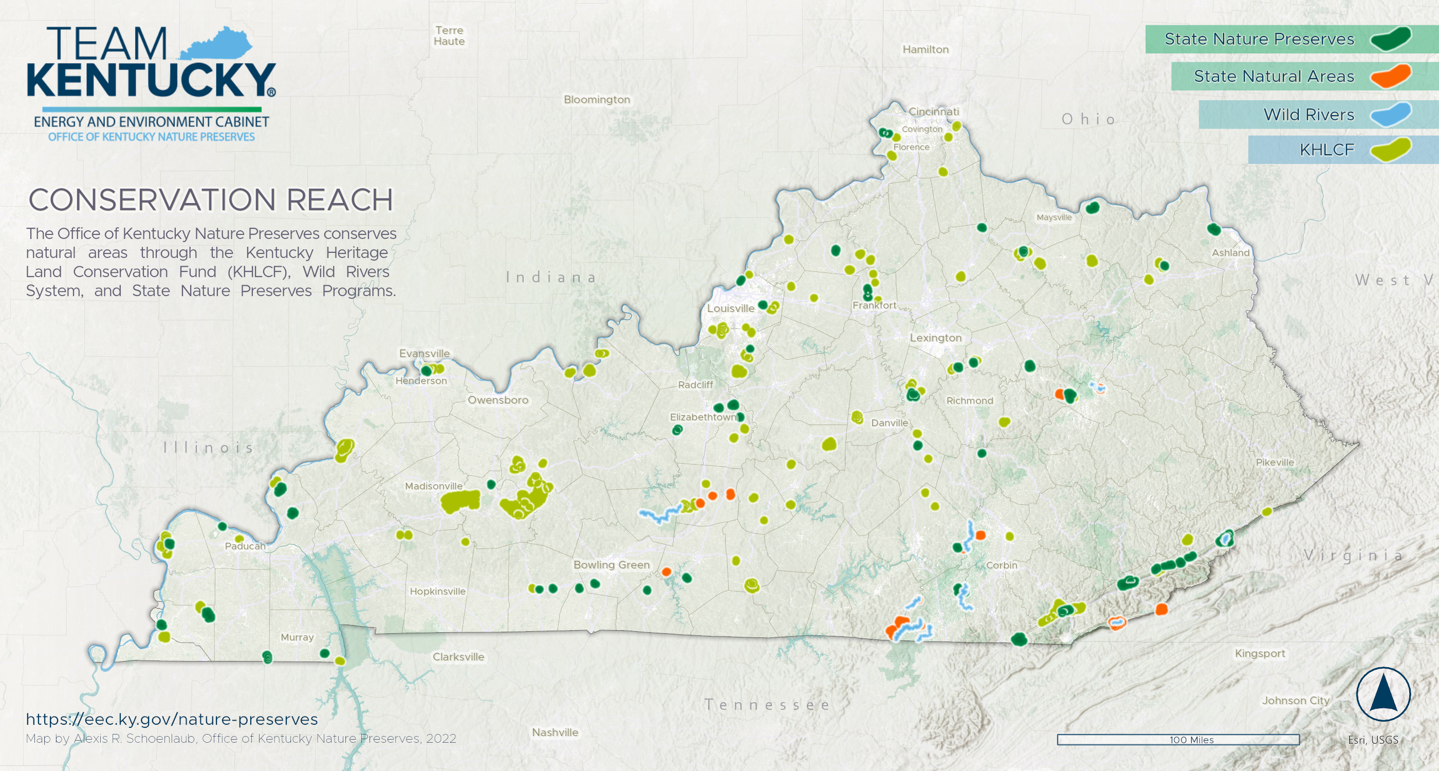 Conservation Map of Kentucky