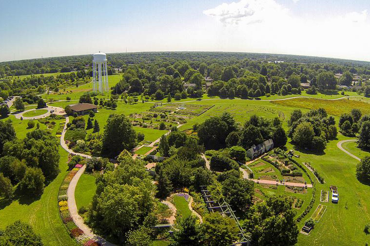 An aerial view of The Arboretum