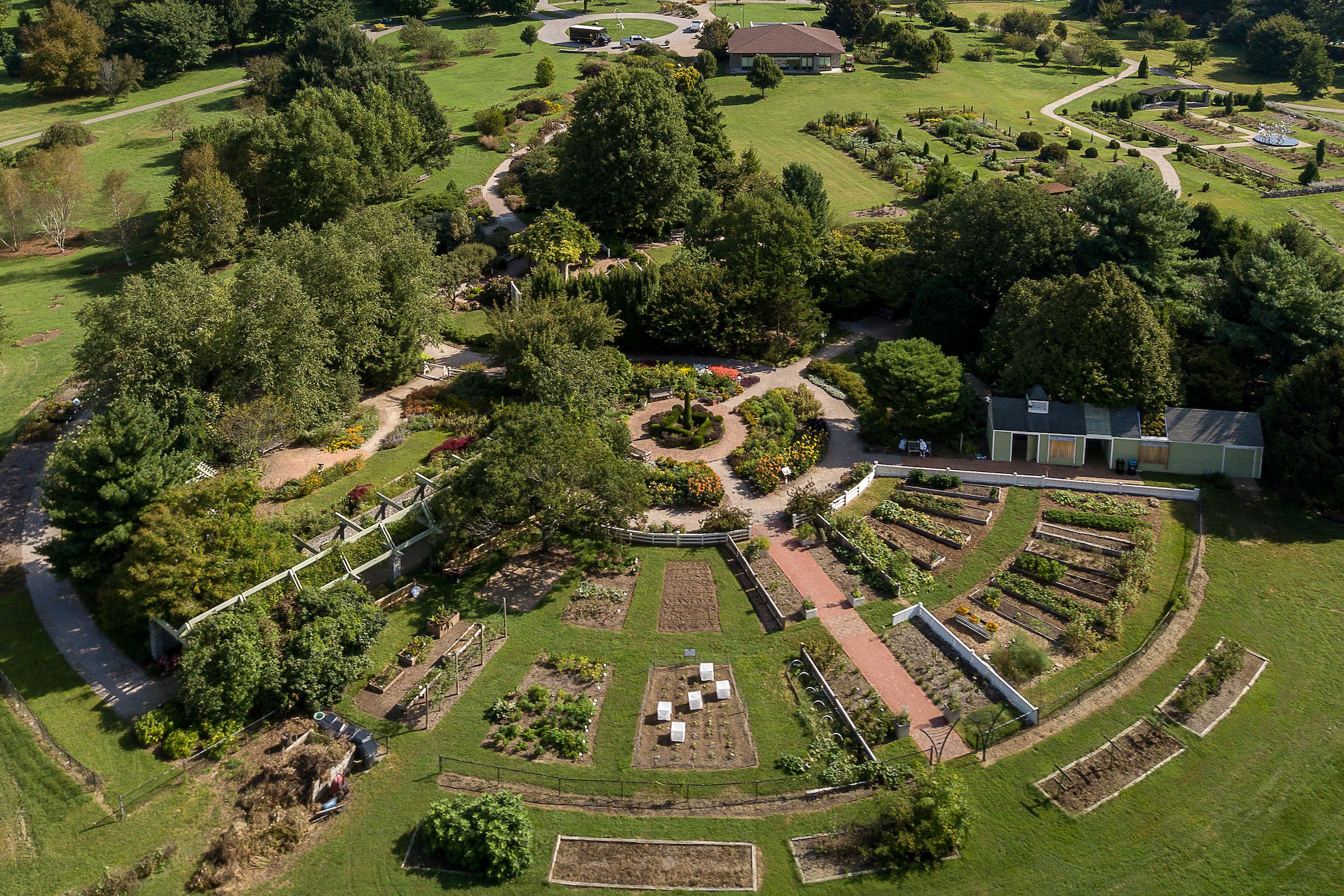 An aerial view of the Kentucky Children's Garden